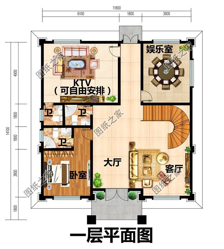 大阳台四层楼房设计图,意想不到的豪华大气,这样的房子值得拥有
