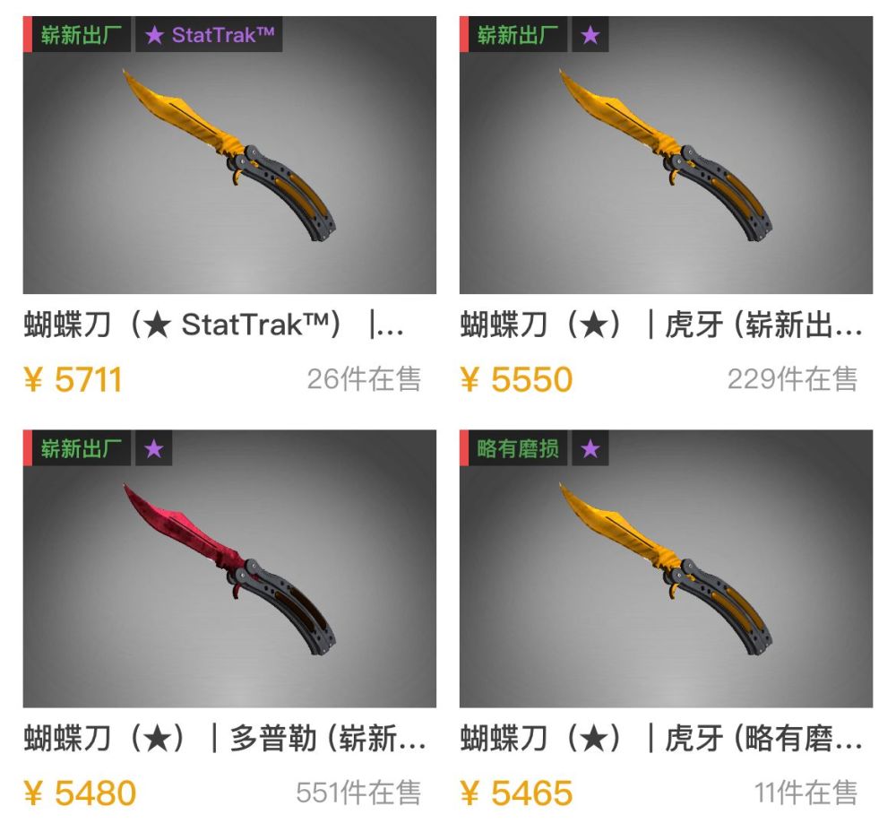 csgo:不到一个月,原版蝴蝶刀又涨1000块,下水道皮肤崛起了!