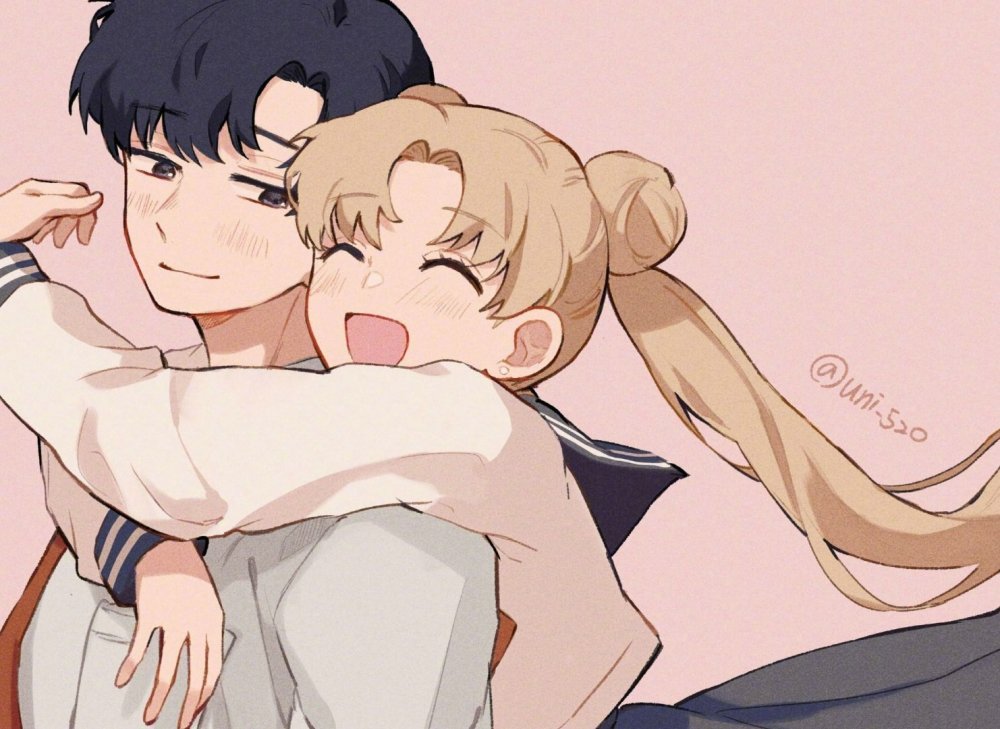 情侣插画背景图/水冰月