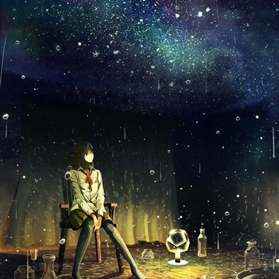 星空下的女生头像梦幻星空下的女孩