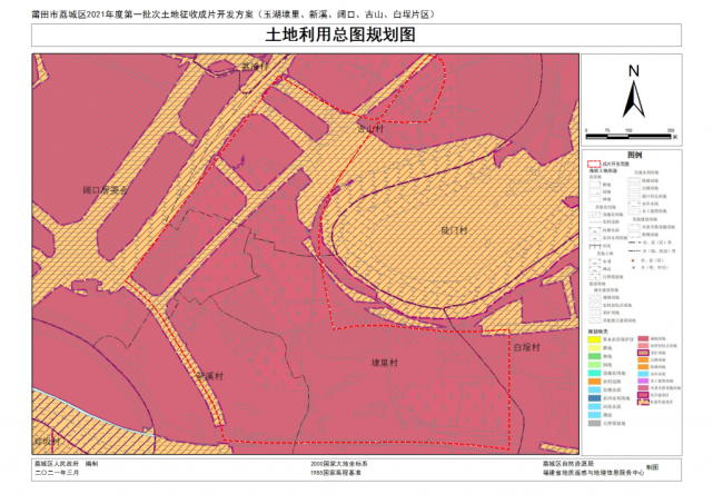 河--木兰溪,西北侧为莆田旧城区,片区东侧与玉湖水体相邻,北靠荔浦村