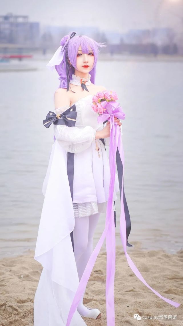 cos:碧蓝航线独角兽花嫁cos正片@弥呆