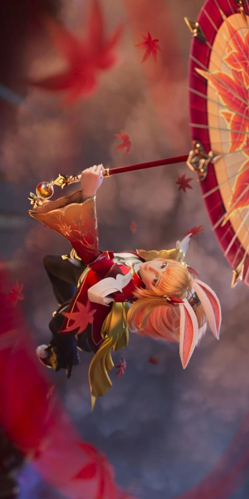 动漫壁纸:王者荣耀阿离手机壁纸,一个眼神就把裴擒虎拿下
