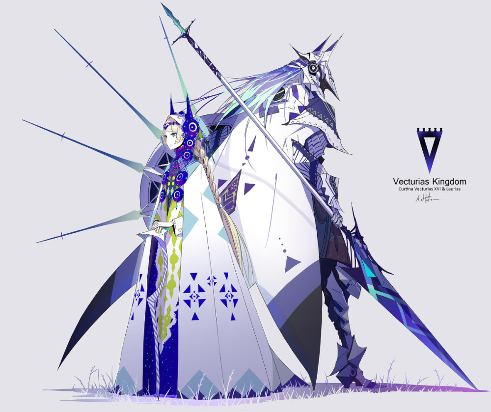 pixiv画师:palow 科幻风的酷炫机甲与少女结合的优雅风格,利刃的凌冽