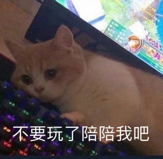 沙雕表情包l不要玩了陪陪我吧