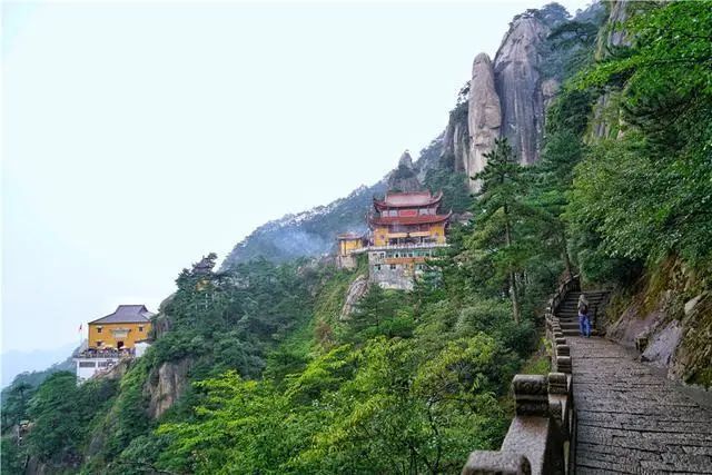 天台景区源于网络 春天来九华山,必去花台 花台景区 实拍图