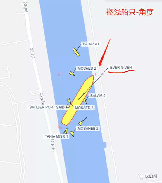 长荣超大型货轮苏伊士运河搁浅 双向堵塞或引发海运费用上涨