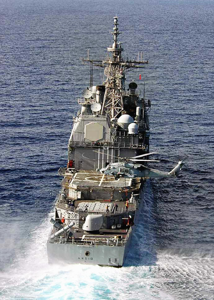 提康德罗加级"巡洋舰可以搭载2架直升机