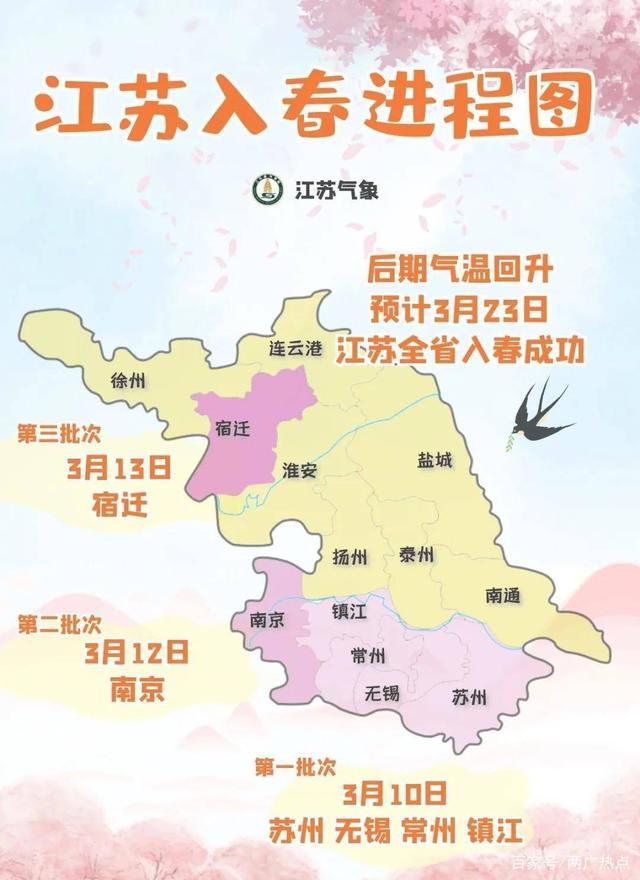 根据气象部门的监测,2021年3月23日,江苏全面迎接春天,终于可以和漫长