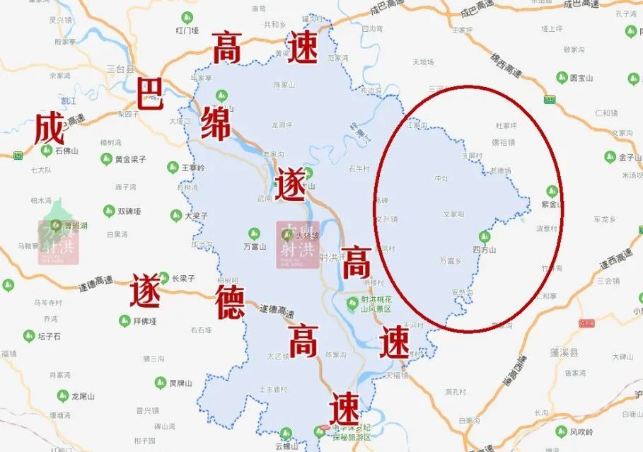 射洪规划两条高速公路!东部地区将受益!