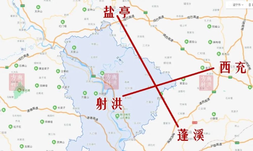 射洪规划两条高速公路东部地区将受益