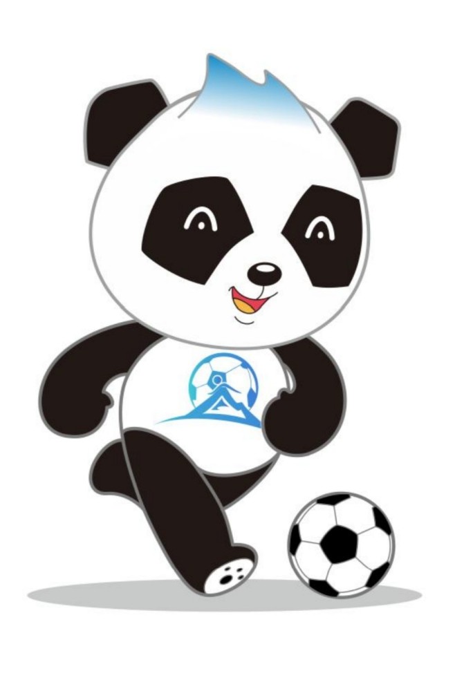 贡嘎杯青少年校园足球联赛吉祥物logo公布大熊猫贡嘎山缺一不可