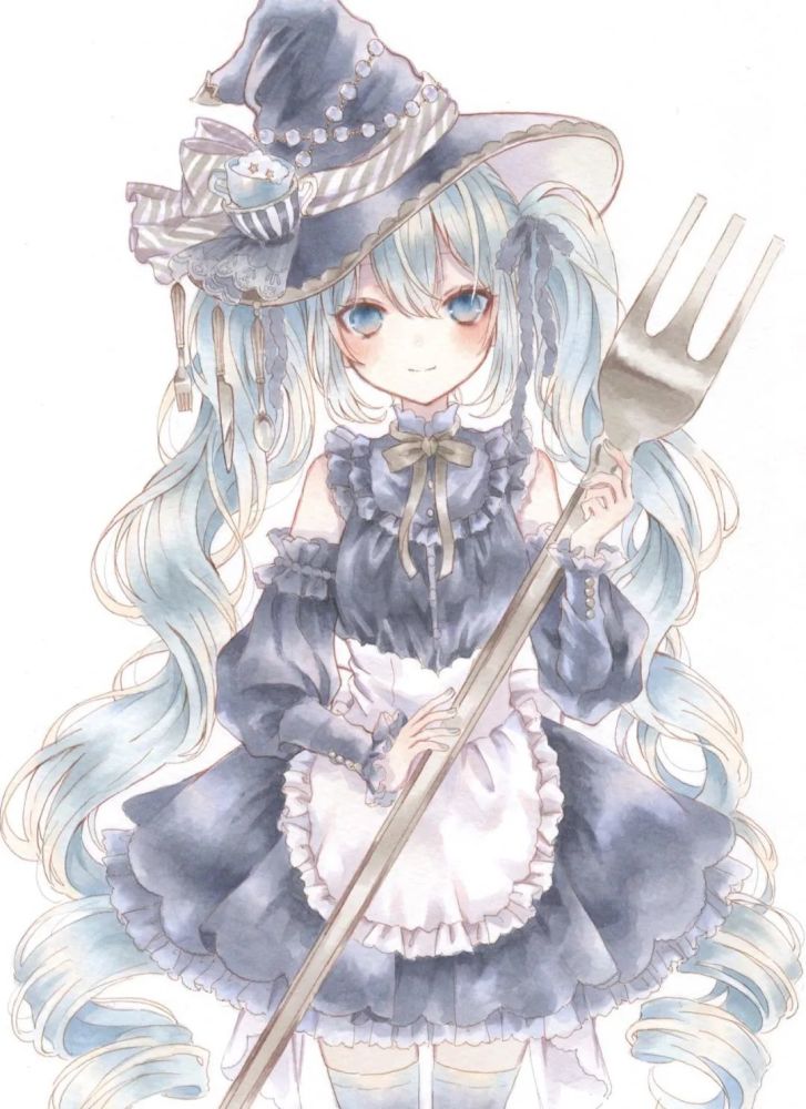 日系二次元华丽动漫少女服饰装扮手绘