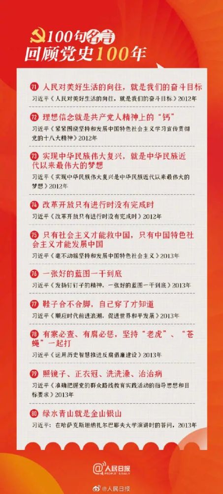 转发收藏!100句名言回顾党史100年