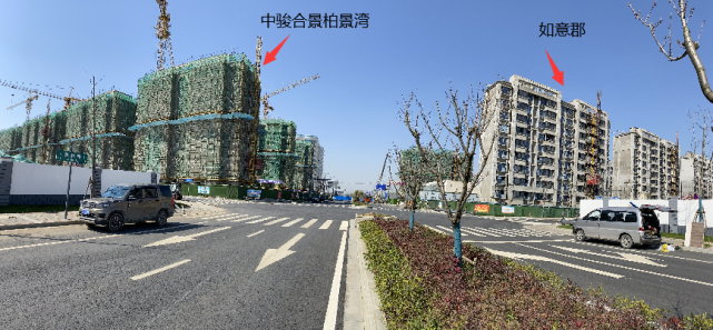 只能看到 如意郡和中骏合景柏景湾住宅工地.