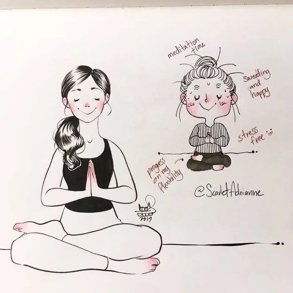 好扎心!女神练瑜伽vs你练瑜伽,史上流传最广的瑜伽漫画,太绝了