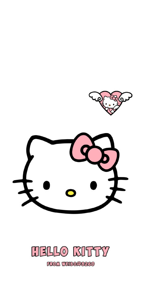 hello kitty 可爱壁纸,白色简约系