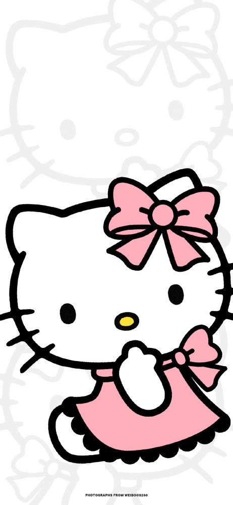 hello kitty 可爱壁纸,白色简约系