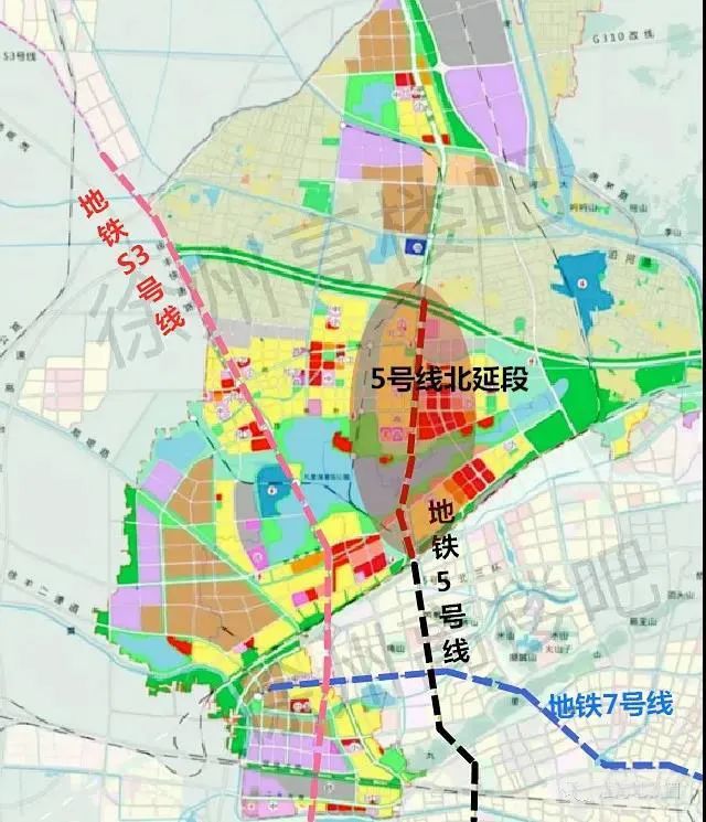 除了规划中的s3,7号线经过,未来还有地铁5号线北延到港务区腹地柳新