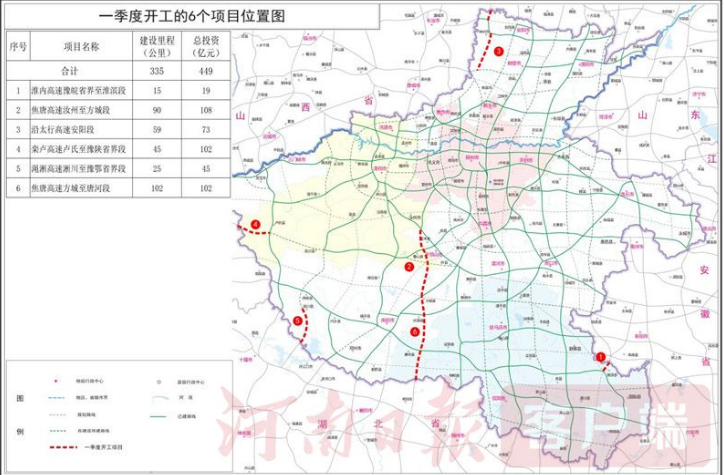 焦唐高速方城至唐河段渑淅高速淅川至豫鄂省界段两条高速今日开工