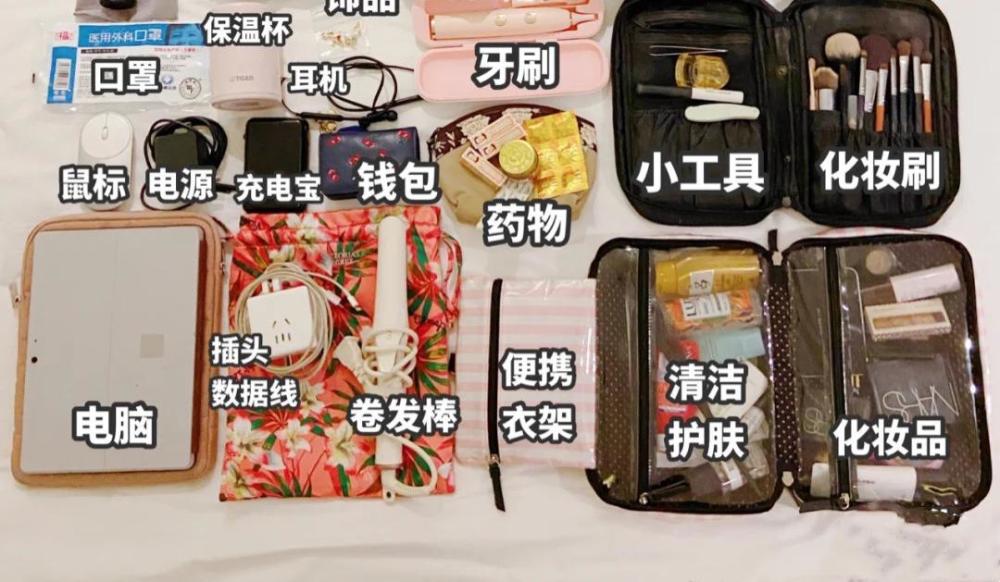 女生旅行必备的100样物品,拥有这张清单,收拾行李没 再怕!