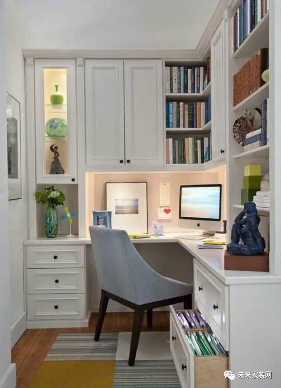 再小的角落也能当书房,9套面积小巧的书房装修,超级实用!