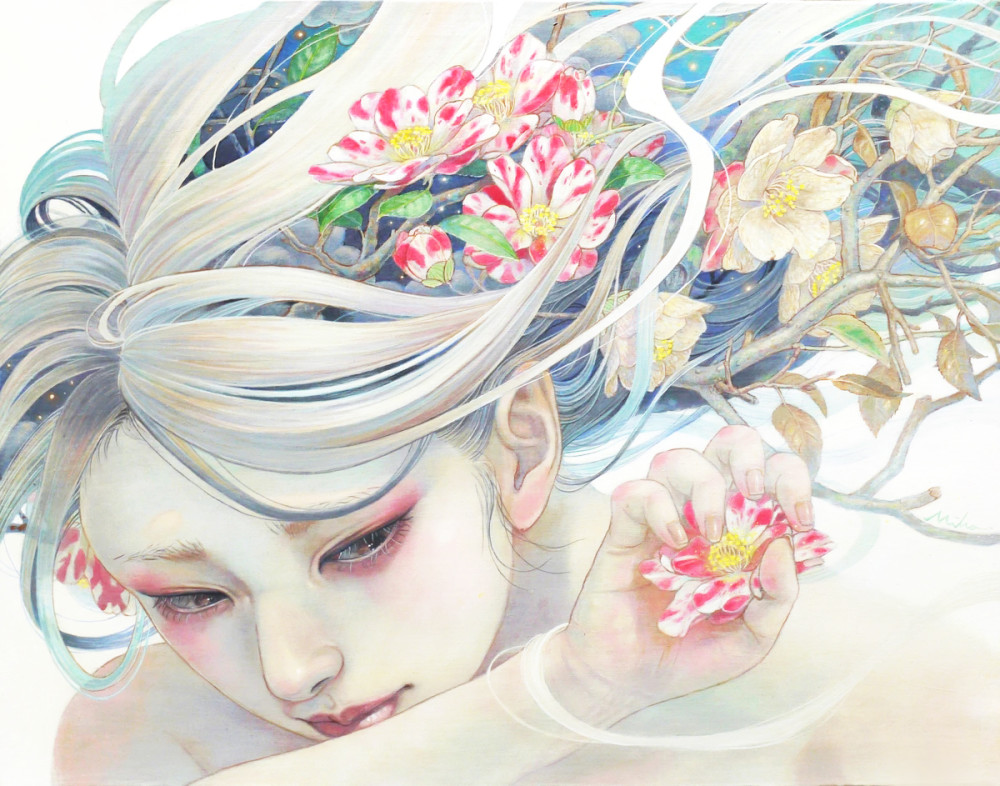 春暖花开,唯美梦幻空灵少女——日本美女画家手绘风格