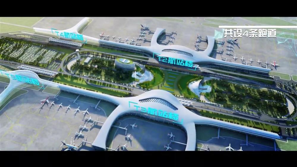 吴圩机场:新建第二跑道,t3航站楼 你想要的图都在这