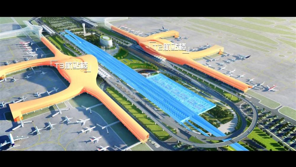 吴圩机场:新建第二跑道,t3航站楼 你想要的图都在这