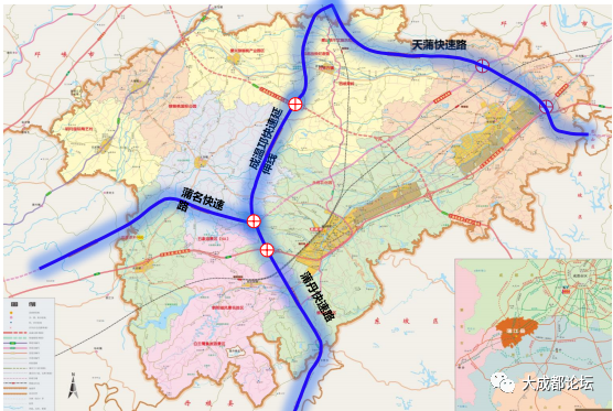 8公里,一级公路标准,预计投资5亿元.天蒲快速路新建工程:全长约18.