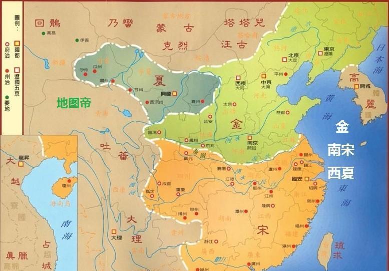 宋朝的国土面积是我国封建王朝历史上最小的(夏朝除外),北宋时大约