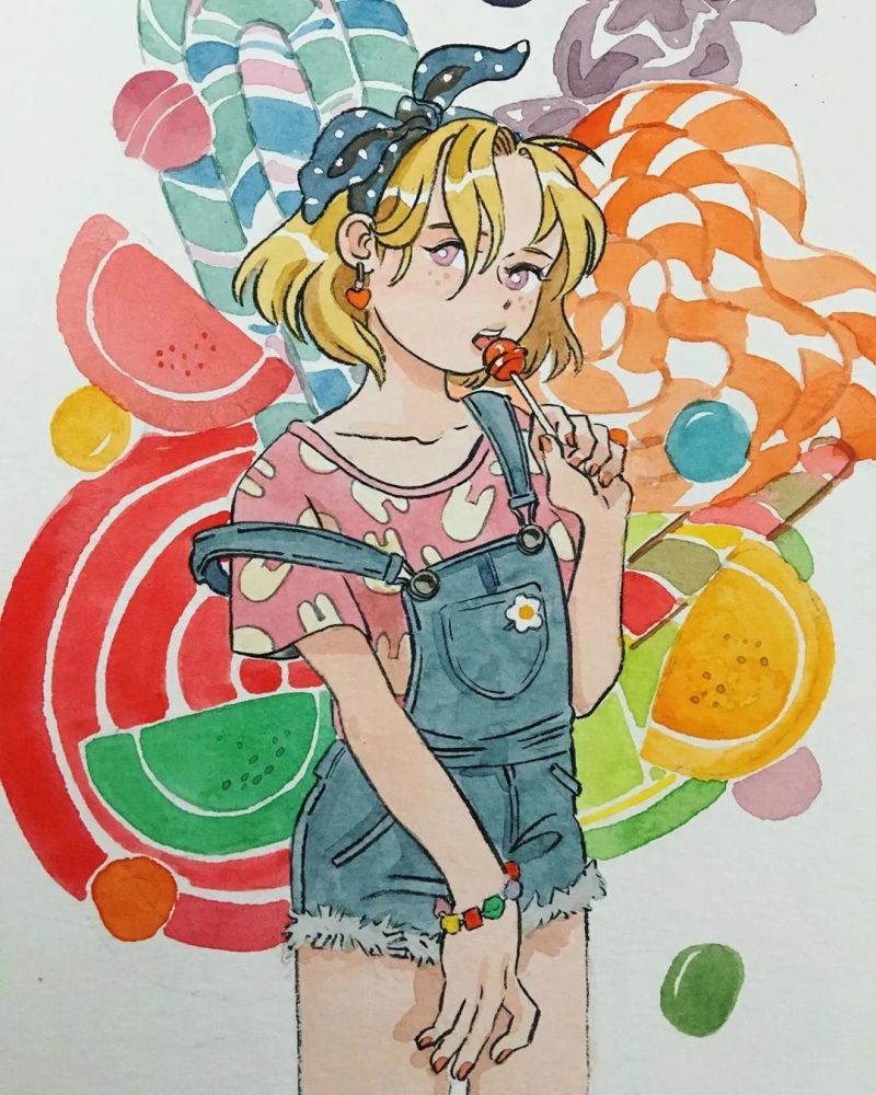 插画师|又是一位喜欢水彩动漫的画师,美国漫画家,插画