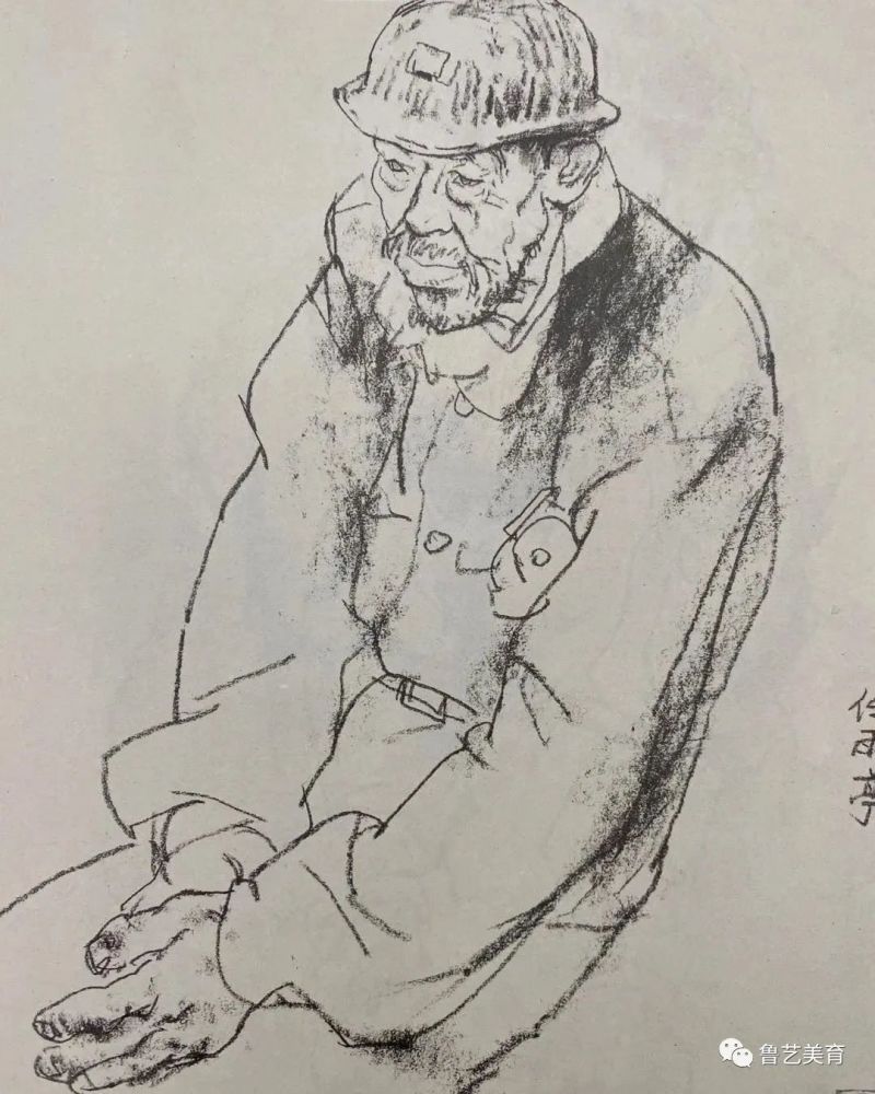 周思聪速写人物写生作品(线的趣味感)