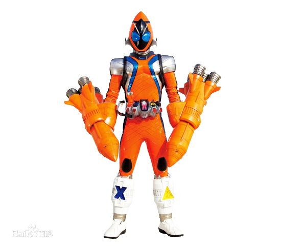 身体与头部的颜色转变为橙色,双手各有一个"火箭组件".