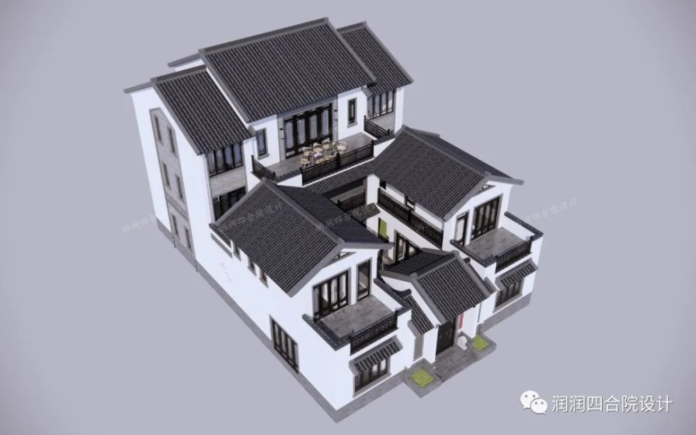 事业有成回村建一座新中式四合院带双复式大厅——润润四合院设计刘鹰
