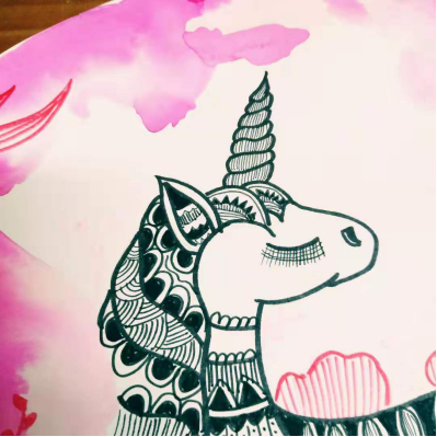 儿童画创意|动物主题线描装饰画,色彩与线条的视觉冲击!