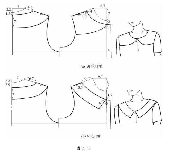 服装设计没有领子怎么配个领子34款无领配领纸样