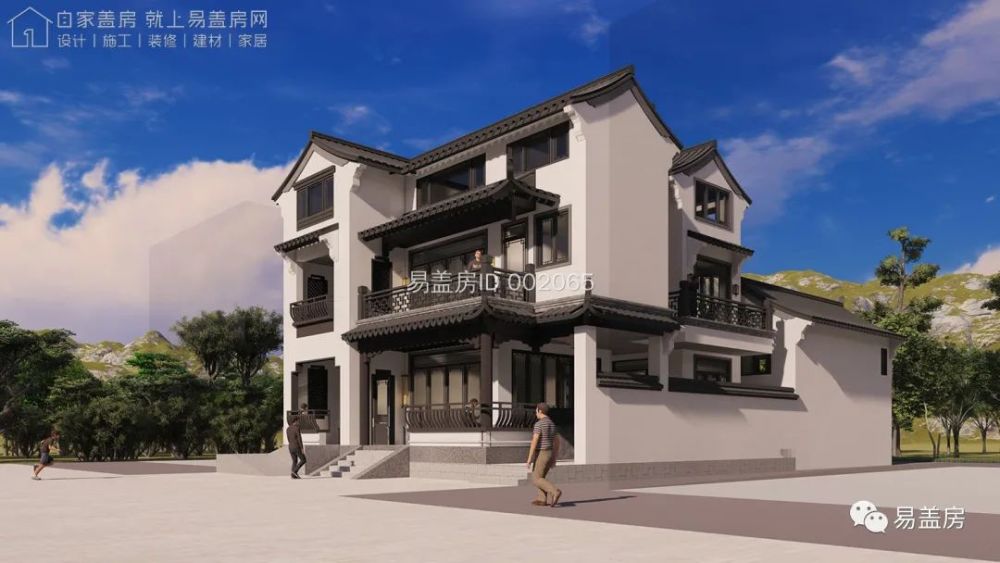 易盖房丨 12m×19m,上海奉贤陈家新中式别墅