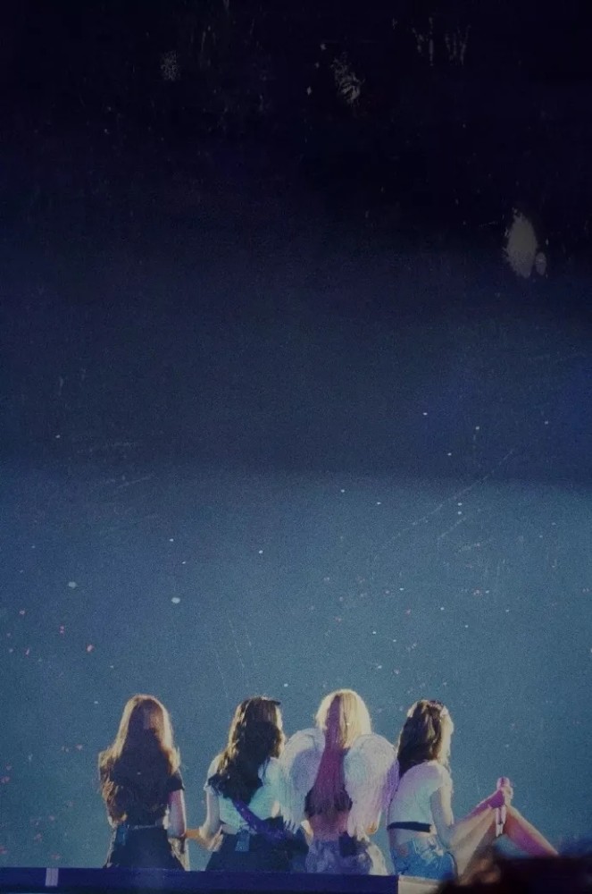 blackpink背影照花路我们一起走