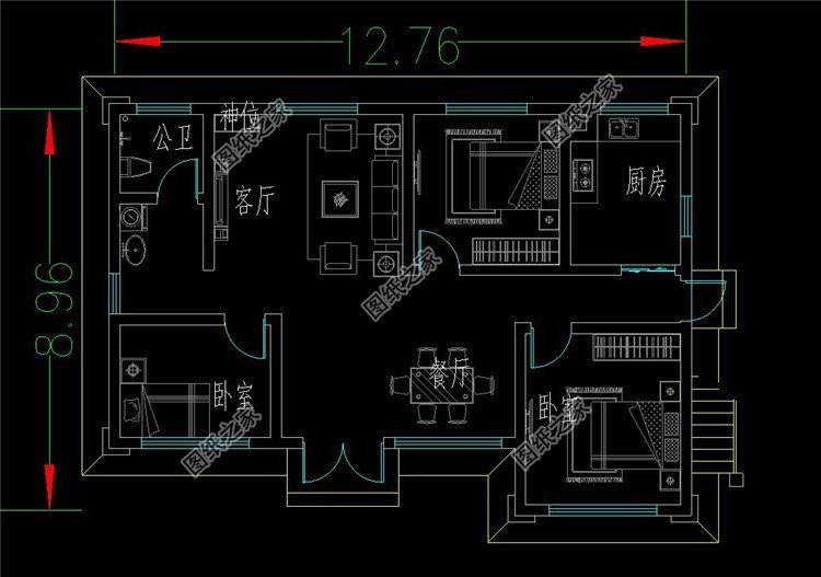 12x9米农村房屋设计图,越看越耐看,布局巧妙,全家人住