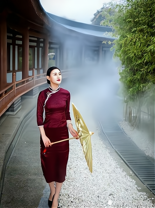 江南的烟雨是慢的江南的丝绸是慢的就连江南的旗袍也是慢的