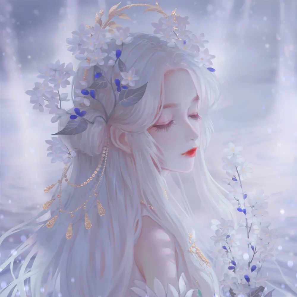 白色头像丨干净的白月光动漫女生头像