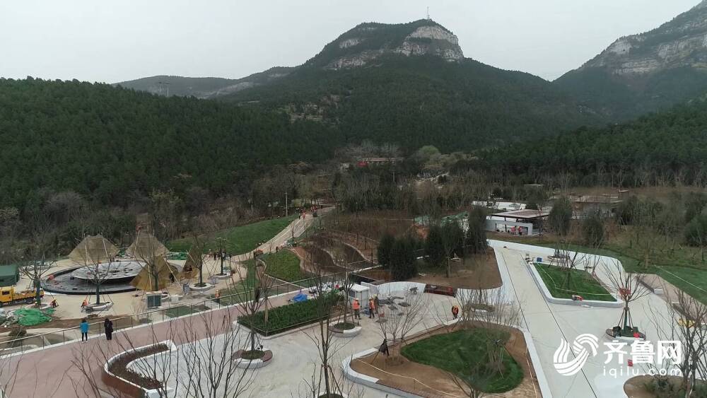 100秒丨济南佛慧山入口工程接近尾声 原鱼翅皇宫酒店变漂亮广场