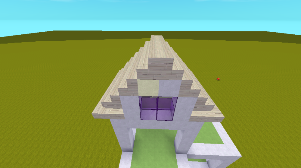 迷你世界:建造生存别墅没难度,简单叠方块就行,1道具改变颜色
