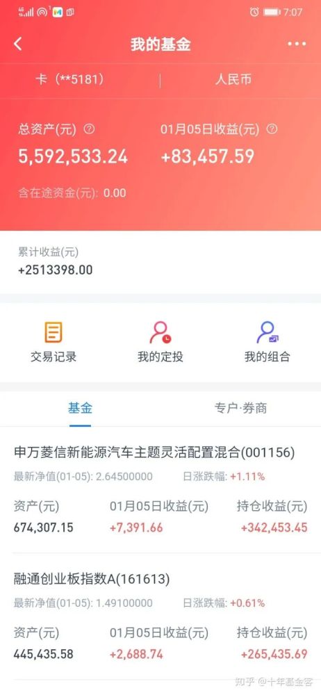 你在支付宝基金赚了多少钱?