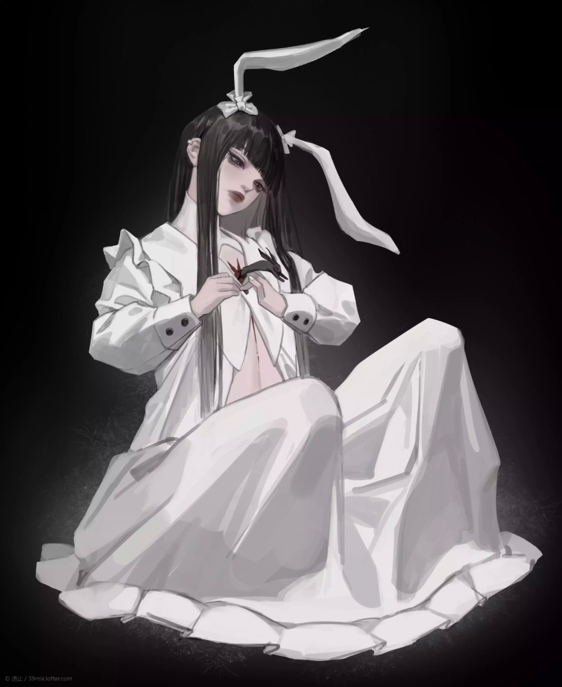 插画丨暗黑系兔兔