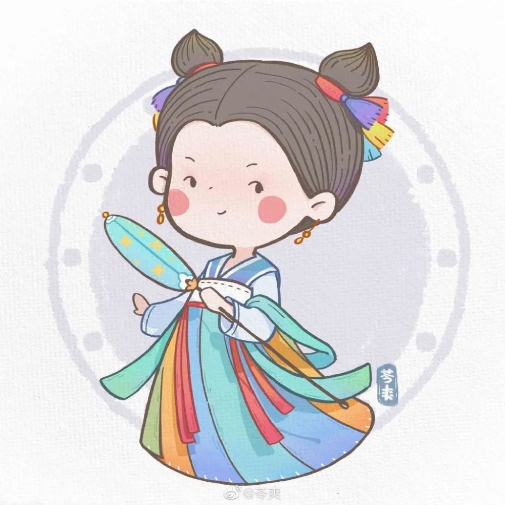 超q版萌系的古风小仙女,古风小物件简笔画大全,超详细