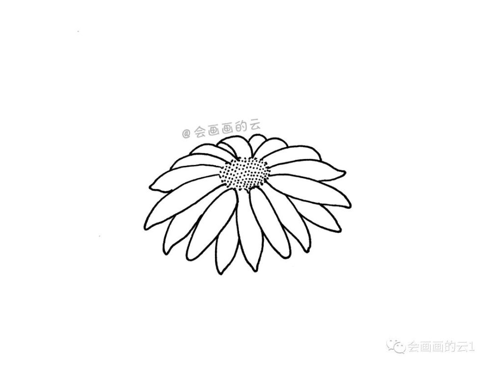 三款适合零基础画的小雏菊,简单又好看,一支中性笔就可以画