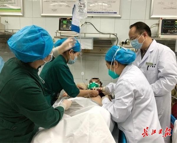 医生护士正在紧急抢救患者.医院提图