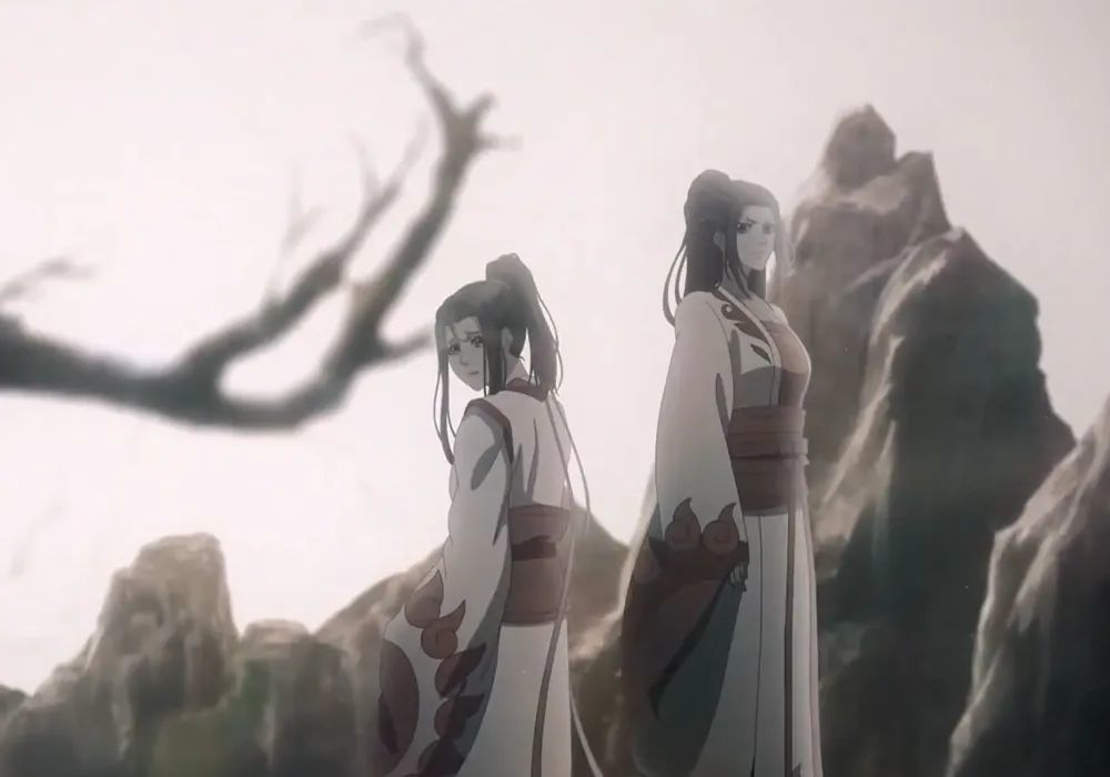 《魔道祖师》新片尾众人特写,蓝湛的背后有玉兰,师姐的侧面好虐